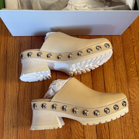 Labucq Studded Clog - Cream - Size 39 - Picture 6 of 6